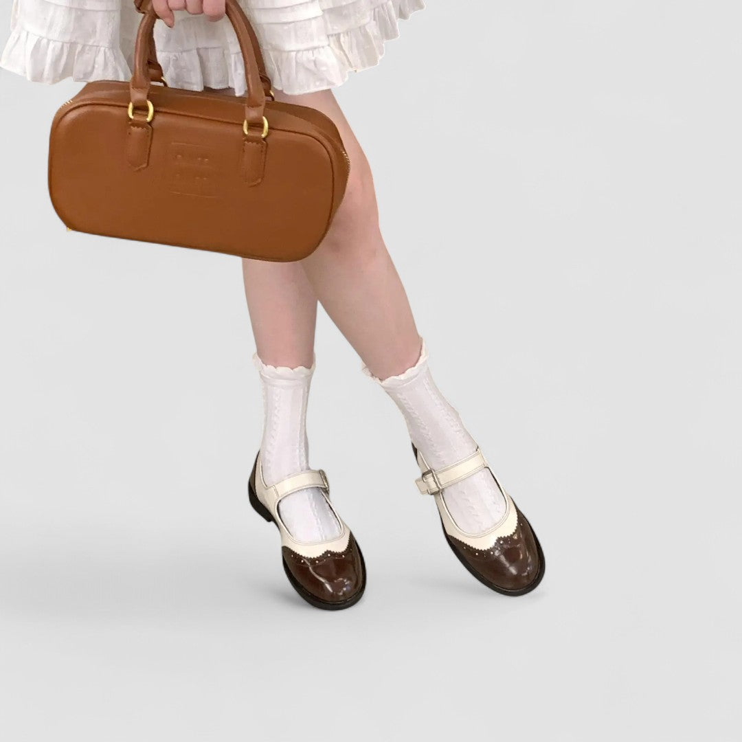 Mary Jane Shoes for Women | Contrasting Two-tone Upper