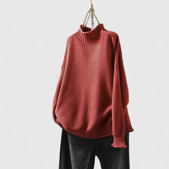 Women’s Sweater | High Ribbed Turtleneck Collar