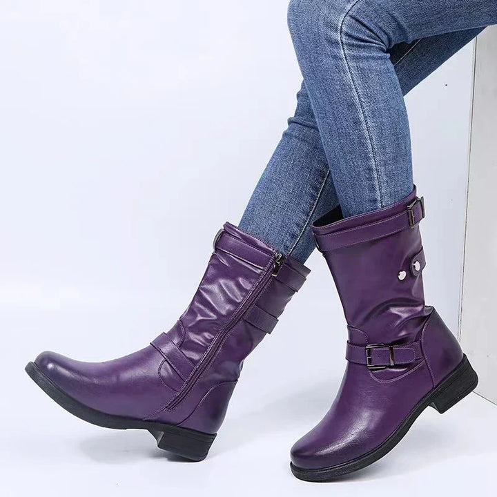 Boots for Women | Mid Calf Buckle Accent
