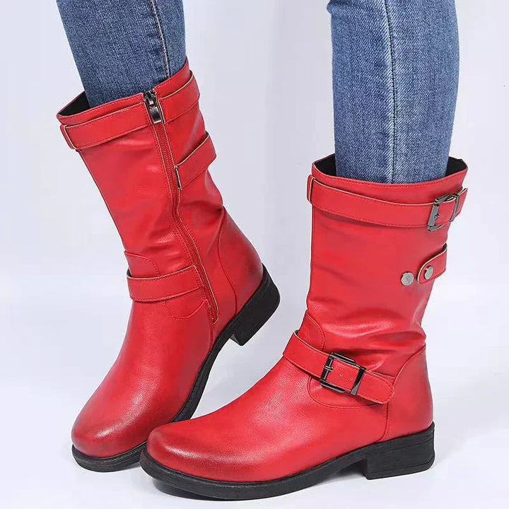 Boots for Women | Mid Calf Buckle Accent