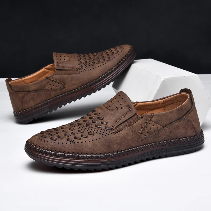Men's Loafers | Perforated Textured Upper
