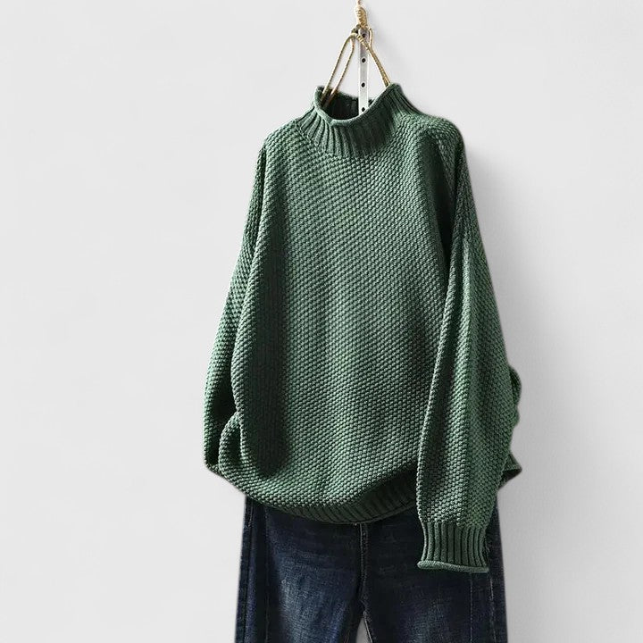 Women’s Sweater | High Ribbed Turtleneck Collar