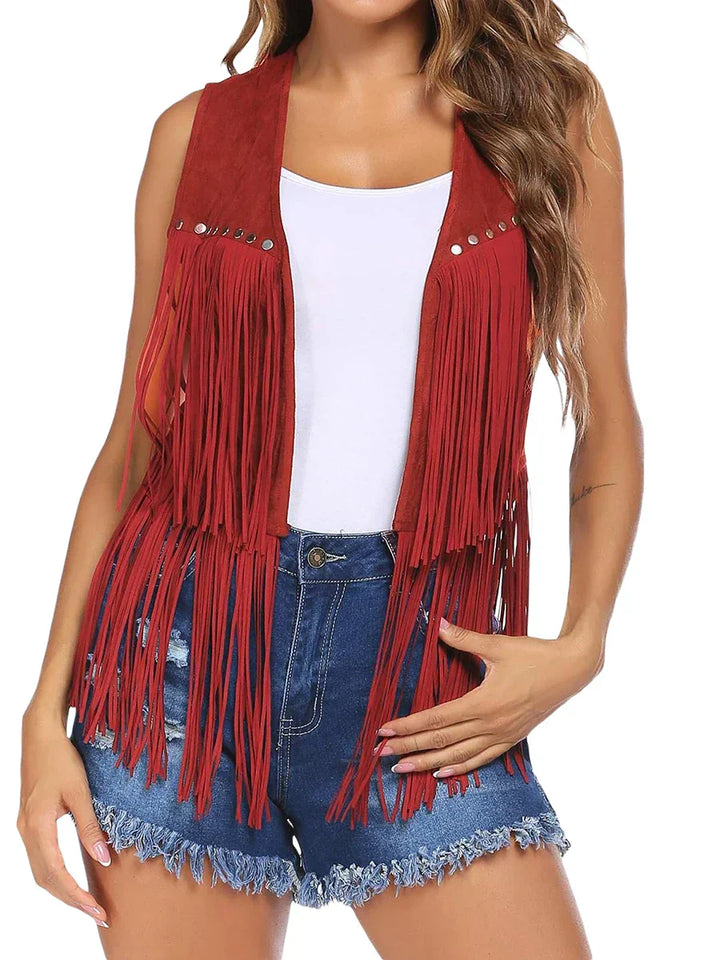 Women's Vest | Sleeveless Fringe Detailing