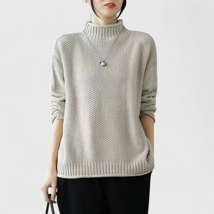 Women’s Sweater | High Ribbed Turtleneck Collar