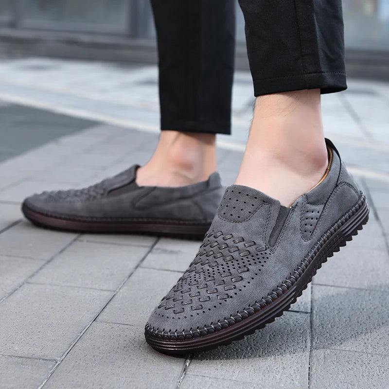 Men's Loafers | Perforated Textured Upper