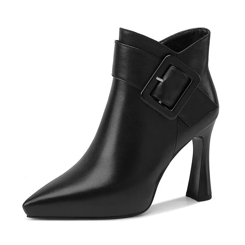 Boots For Women | Buckle Strap High Heel Structure