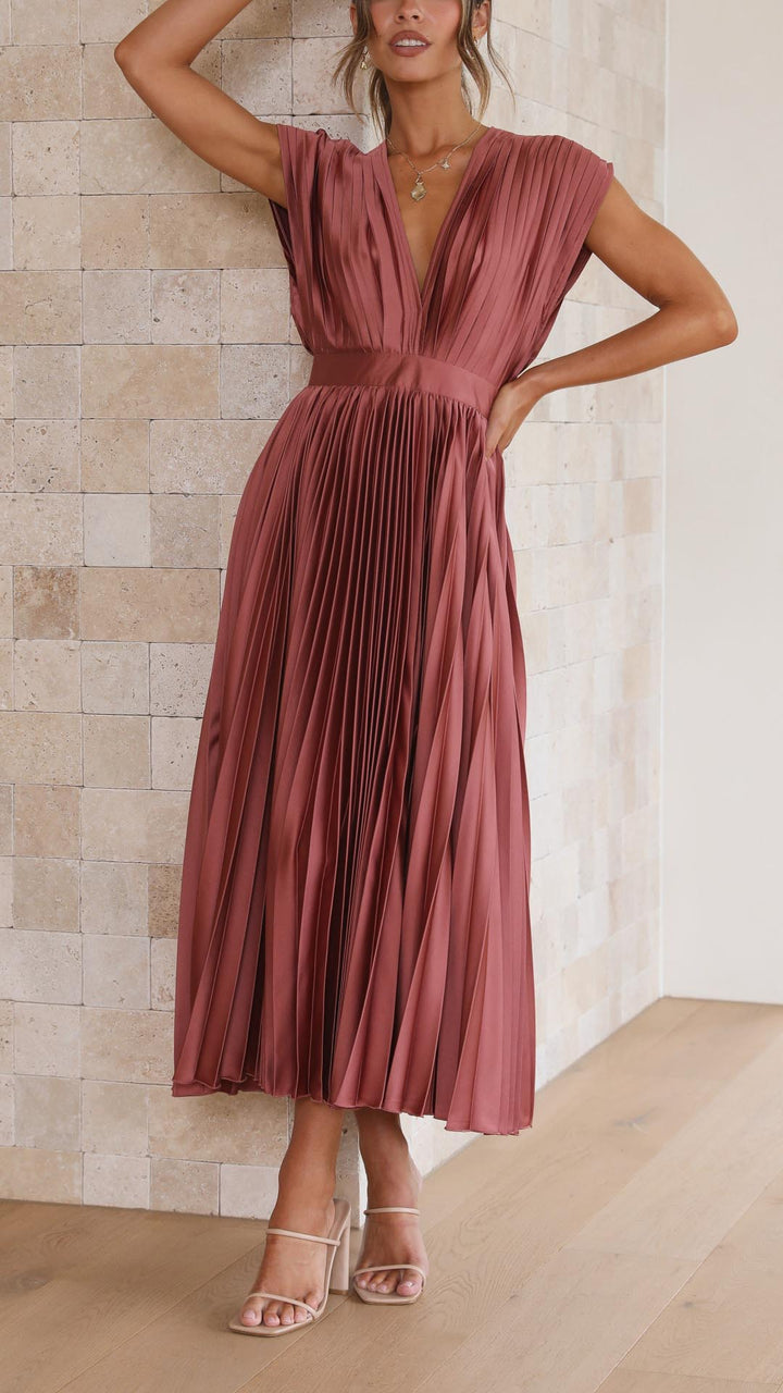 Women's Dress | Pleated Texture Maxi
