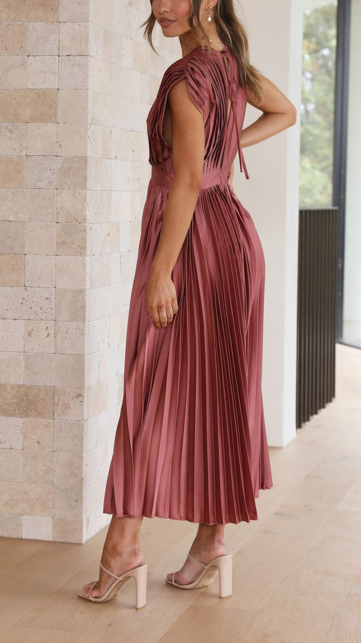 Women's Dress | Pleated Texture Maxi