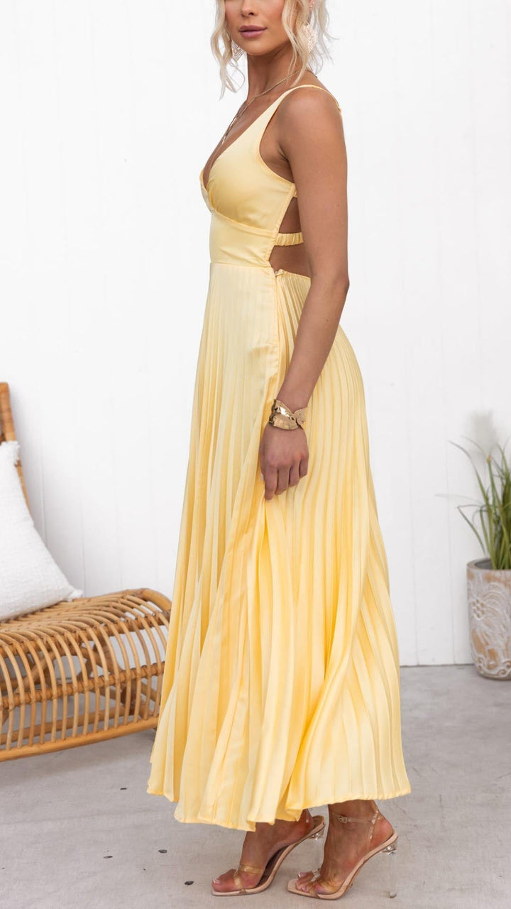 Women’s Dress |  Pleated Maxi-Length