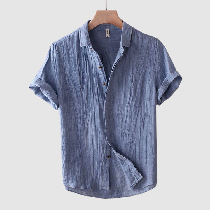 Men’s Button Down Shirt | Short Sleeve Solid Design