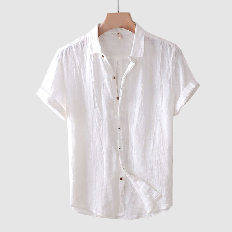 Men’s Button Down Shirt | Short Sleeve Solid Design