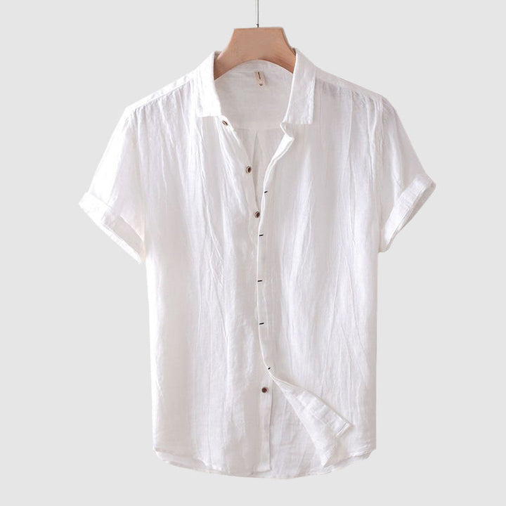 Men’s Button Down Shirt | Short Sleeve Solid Design