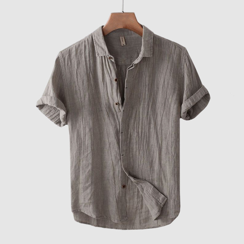 Men’s Button Down Shirt | Short Sleeve Solid Design