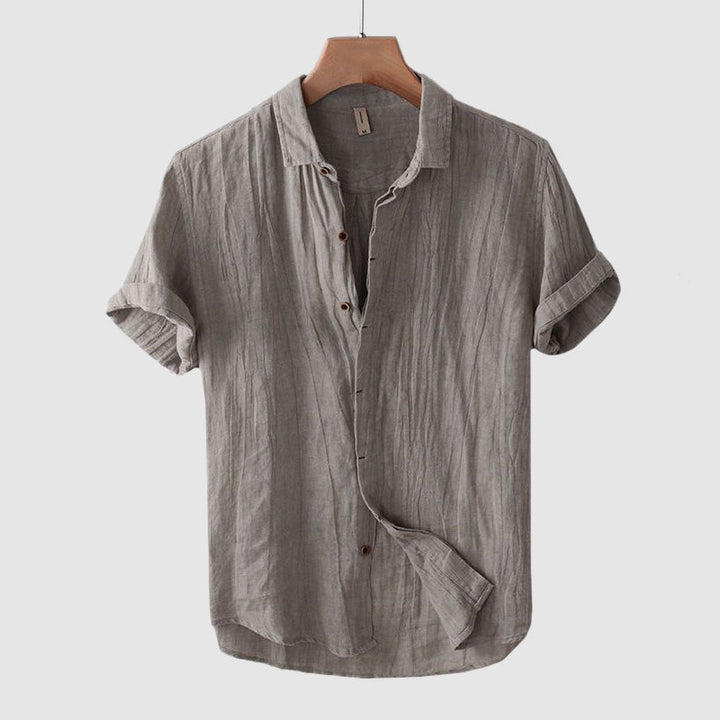 Men’s Button Down Shirt | Short Sleeve Solid Design