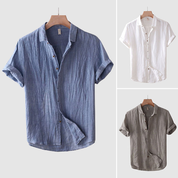 Men’s Button Down Shirt | Short Sleeve Solid Design