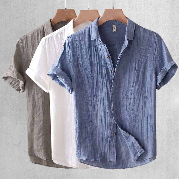 Men’s Button Down Shirt | Short Sleeve Solid Design