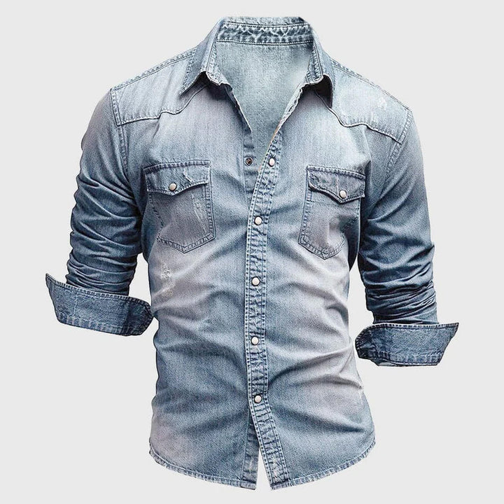 Men’s Long Sleeve Shirt | Button Front Chest Pockets