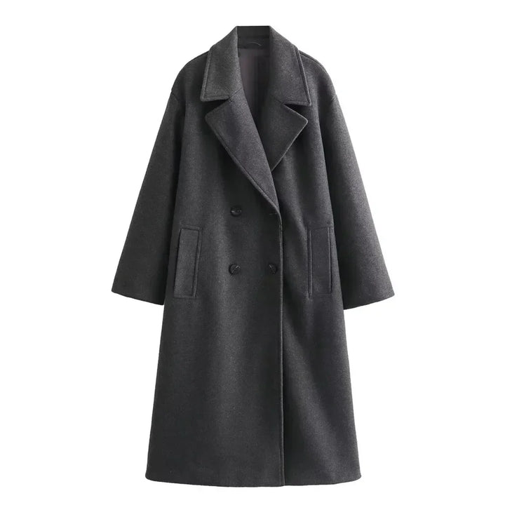 Women’s Coat | Wide Longline Lapel