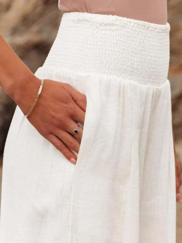 Women's Beach Pants | Elastic Waist Wide Leg