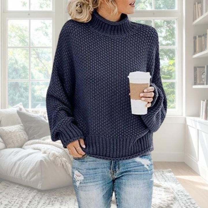 Women's Sweater | Textured Knit Surface Long Sleeve