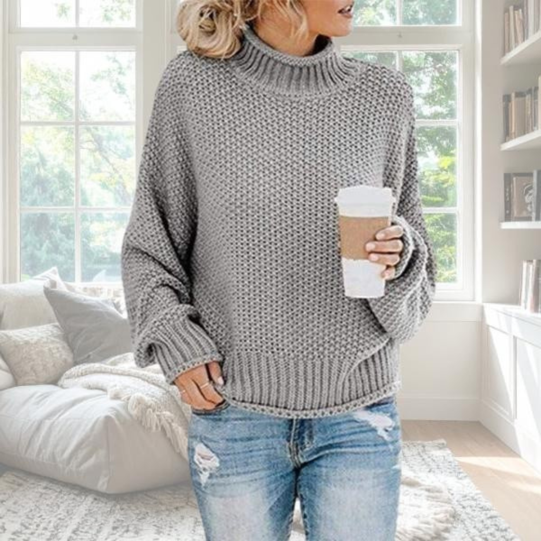 Women's Sweater | Textured Knit Surface Long Sleeve