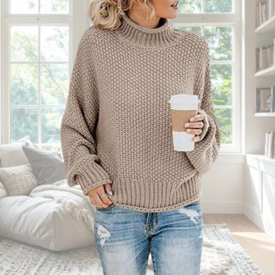 Women's Sweater | Textured Knit Surface Long Sleeve