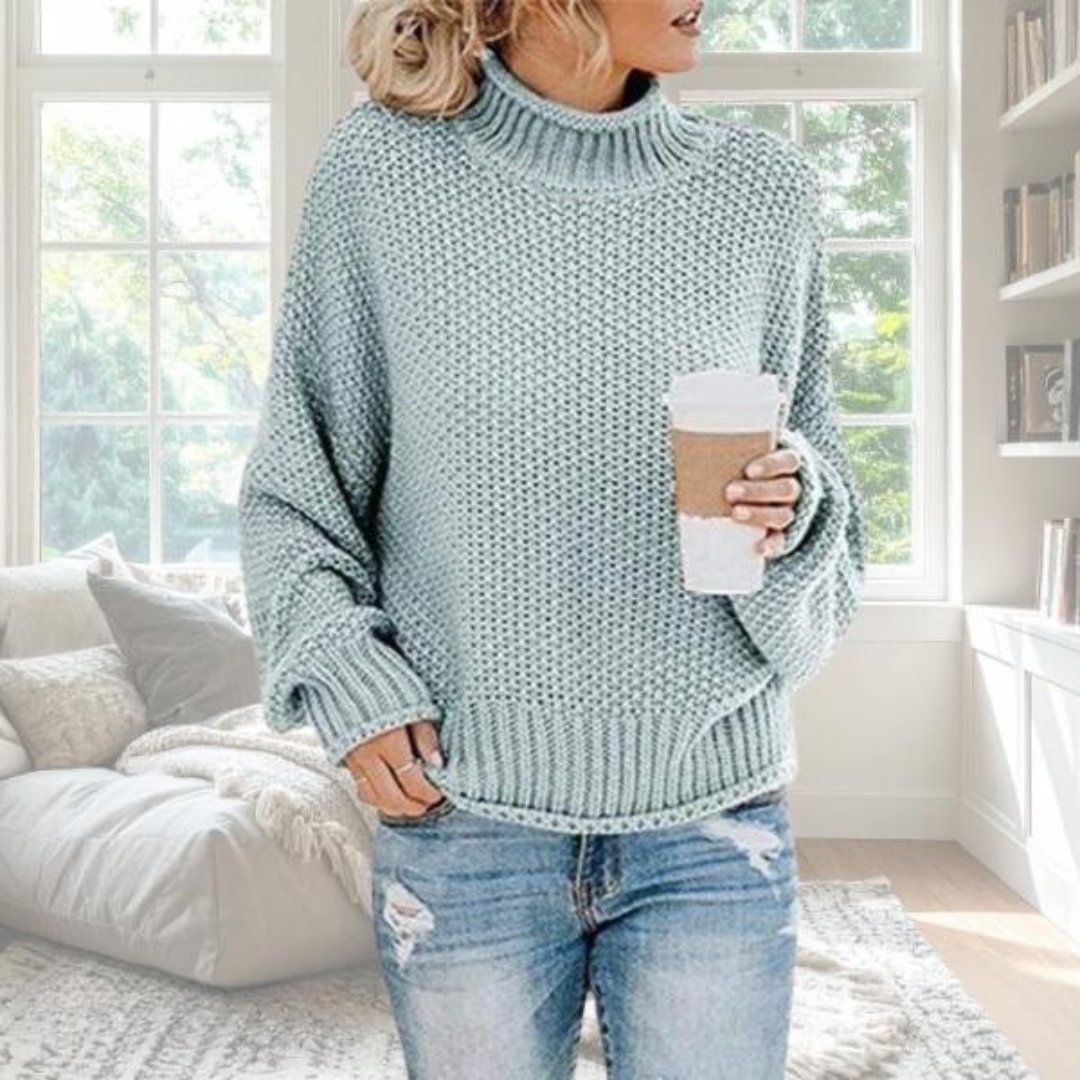 Women's Sweater | Textured Knit Surface Long Sleeve