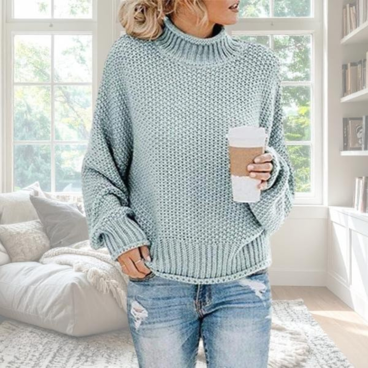 Women's Sweater | Textured Knit Surface Long Sleeve