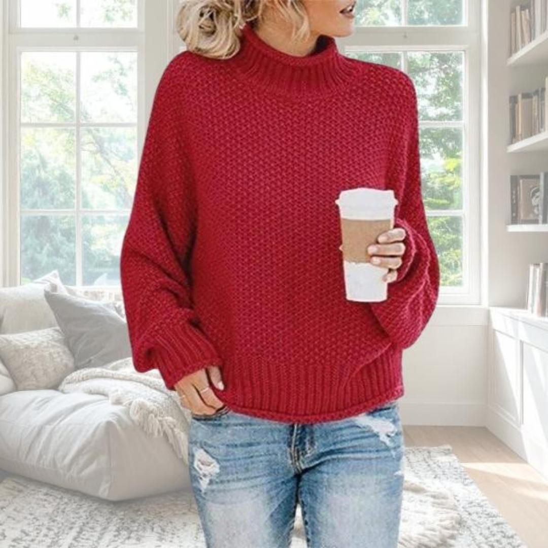 Women's Sweater | Textured Knit Surface Long Sleeve