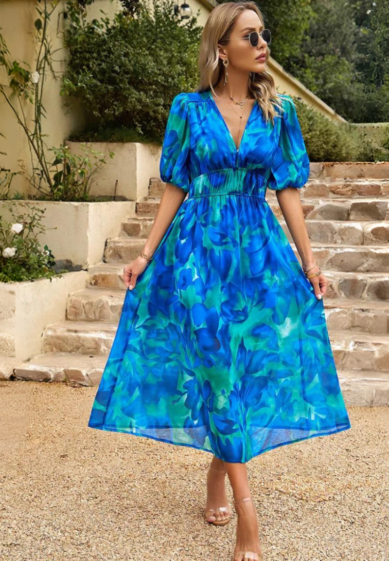 Women's Dress | Printed Floral Midi
