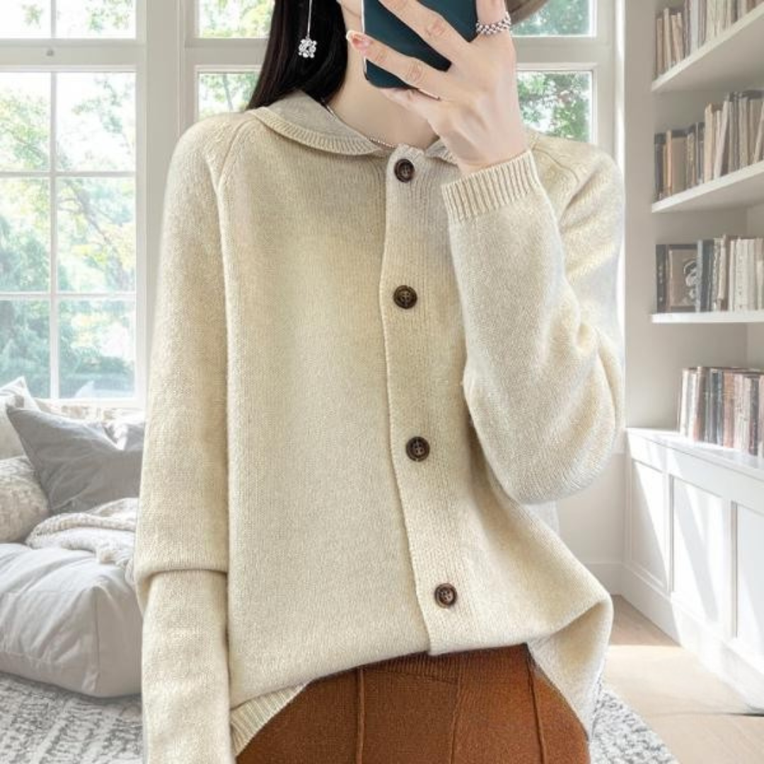 Cardigan for Women | Collared Buttoned Long sleeve