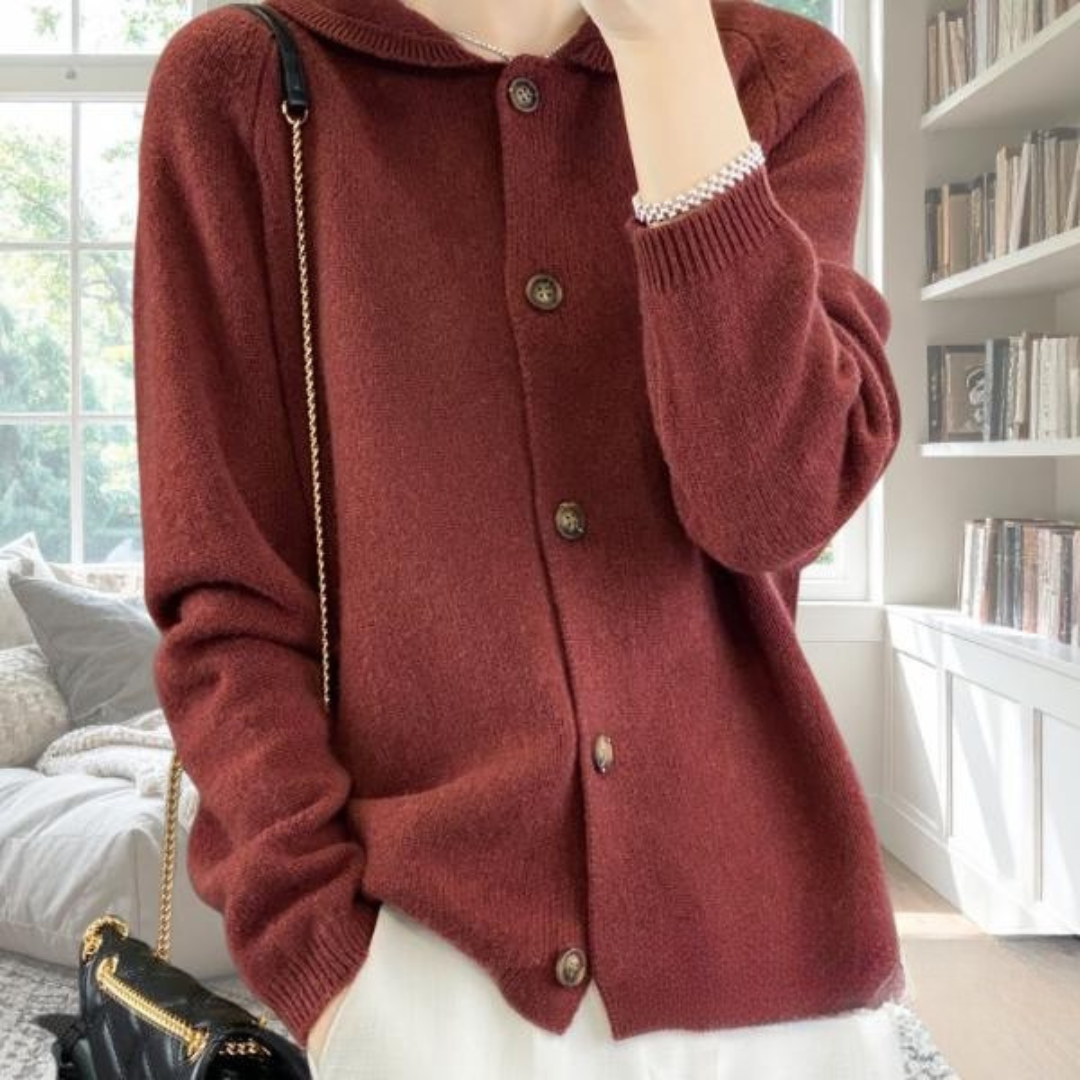 Cardigan for Women | Collared Buttoned Long sleeve