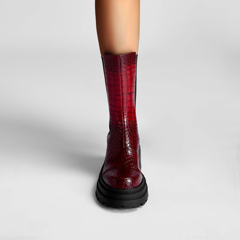 Boots For Women | Platform Sole Elastic Side Panels