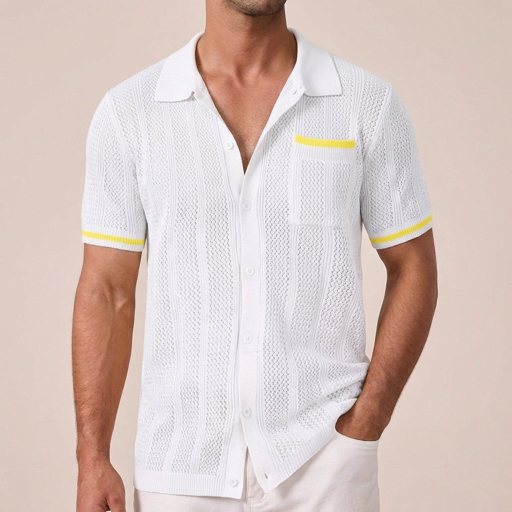 Men's Polo Shirt | Striped Trim