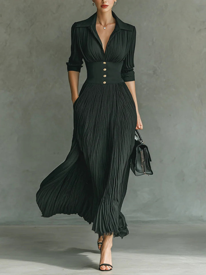 Women’s Dress | Lapel Neckline Maxi