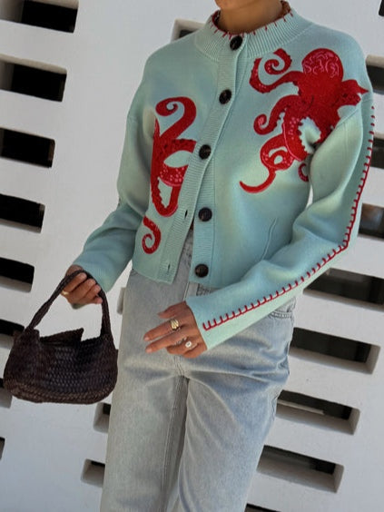 Women’s Cardigan |  Octopus Graphic  Design