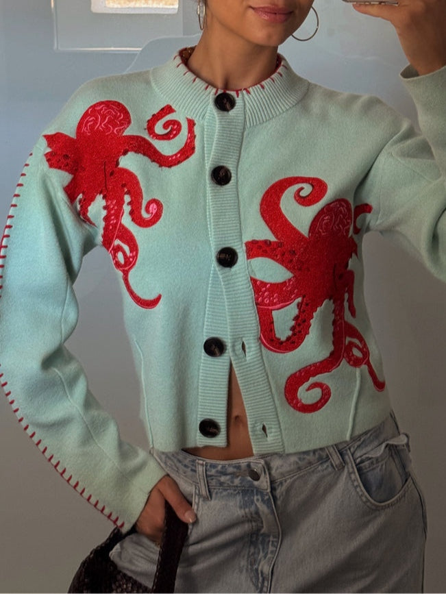 Women’s Cardigan |  Octopus Graphic  Design