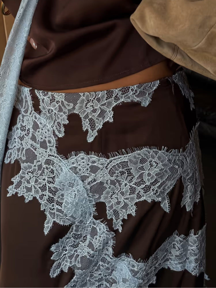 Women's Two-Piece Set | Halter with Scarf and Maxi Skirt