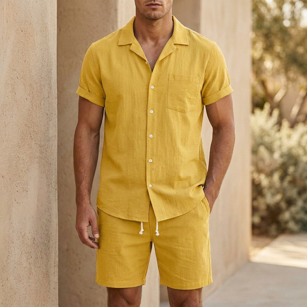 Men's Polo & Shorts Set | Lapel