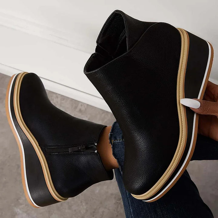 Boots for Women | Side Zip Wedge