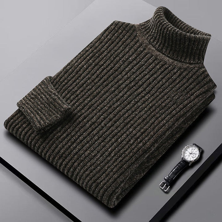 Men’s Sweater | High Neck Ribbed Design