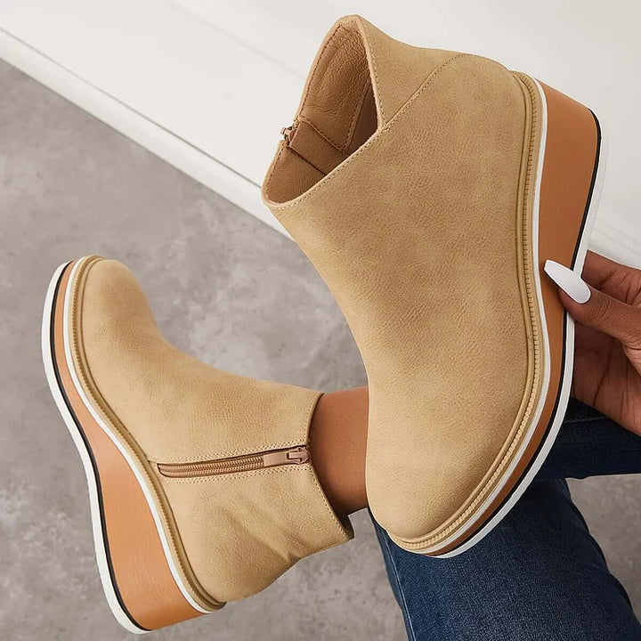 Boots for Women | Side Zip Wedge