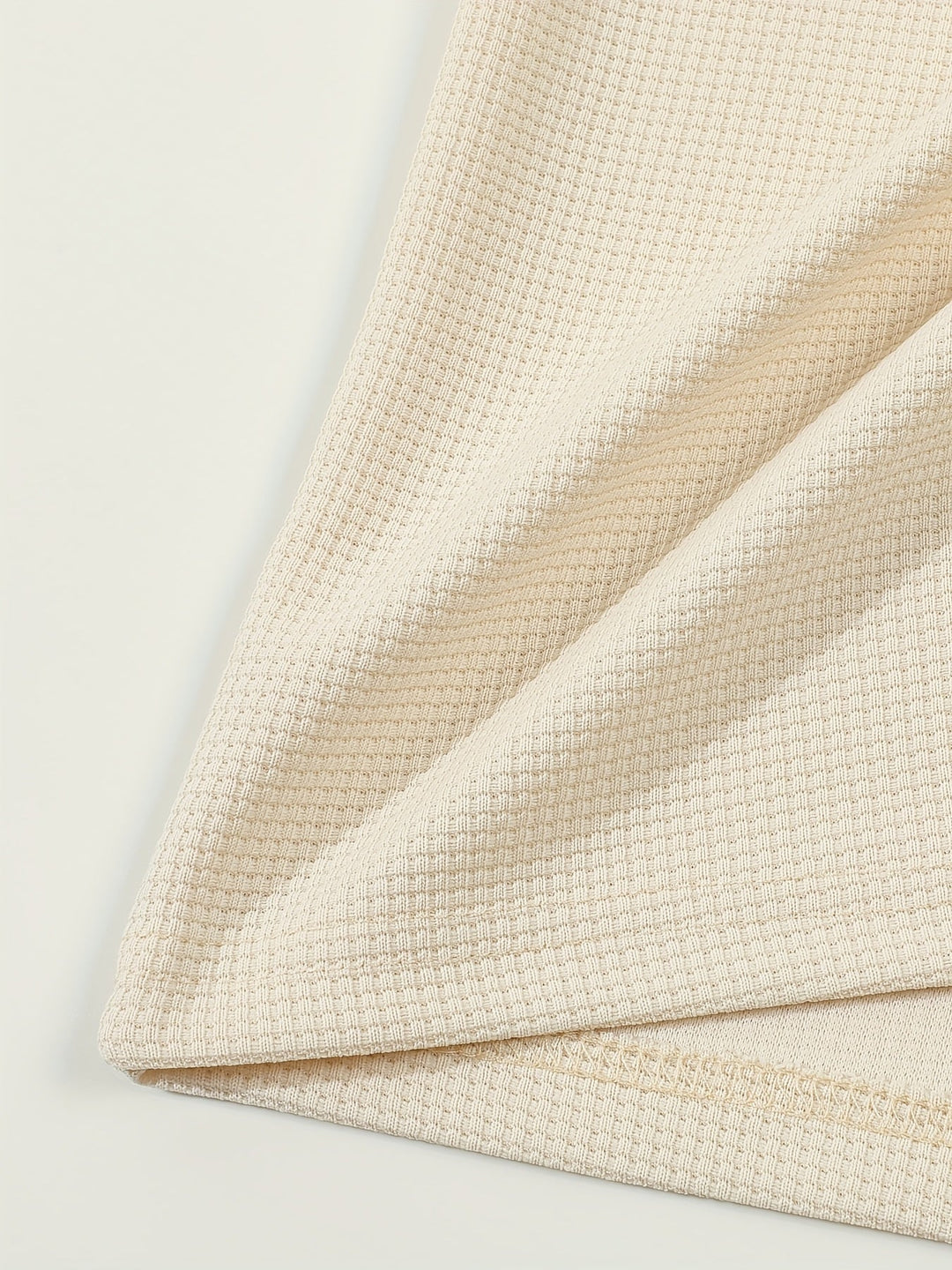 Abraham | Textured Long Sleeve Henley Shirt
