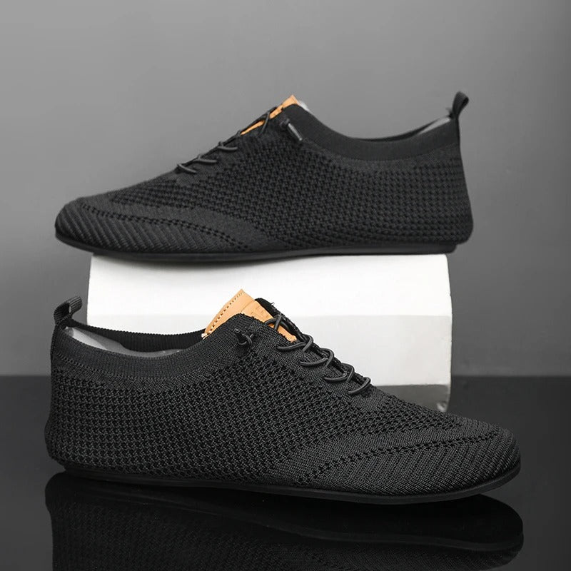 Men's Slip on Shoes | Low-Top Knit Lace Detail