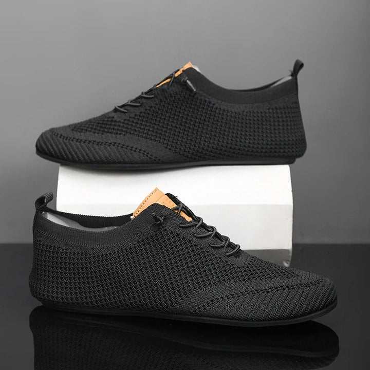 Men's Slip on Shoes | Low-Top Knit Lace Detail