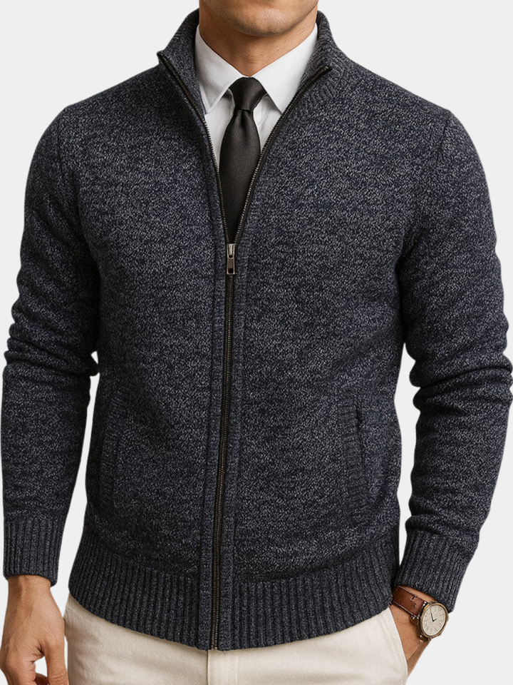 Men's Cardigan | Zip Front Long Sleeve