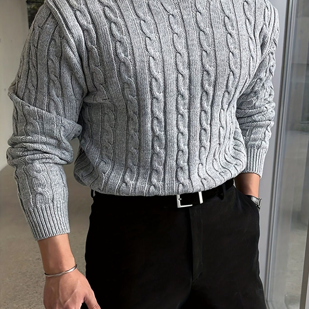Alden | Twisted Cable Pullover Sweater