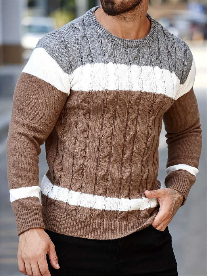 Alonzo | Color Block Knit Sweater
