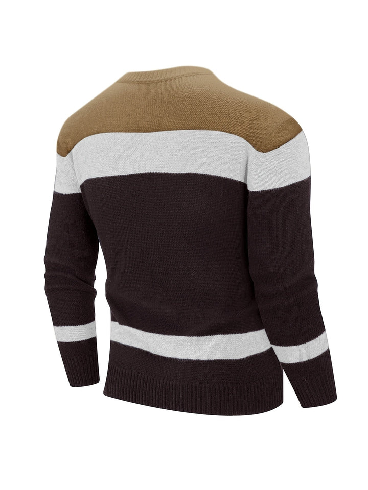 Alonzo | Color Block Knit Sweater