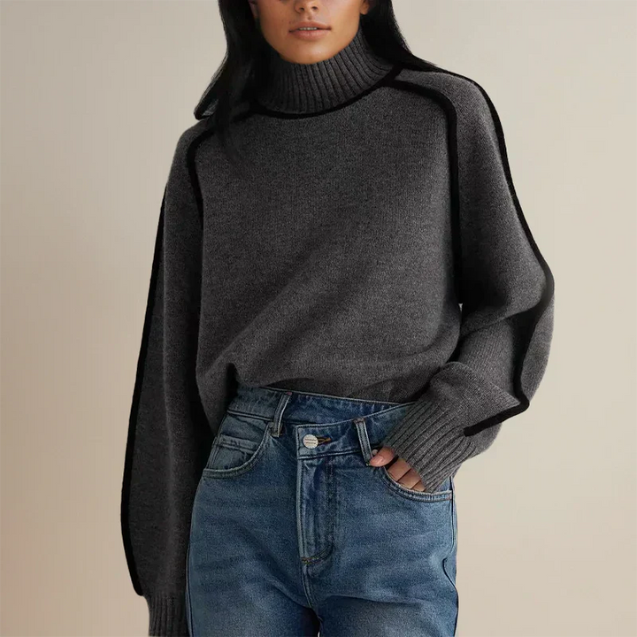 Women’s Sweater | Folded High Neck Design